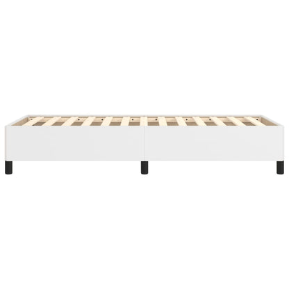 Estrutura de Cama Salu em Couro Artificial Branco - 90x190 cm - Design Moderno