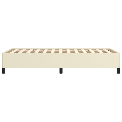 Estrutura de cama 90x200 cm couro artificial cor creme