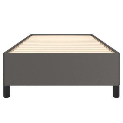 Estrutura de Cama Salu em Couro Artificial Cinza - 90x200cm - Design Moderno