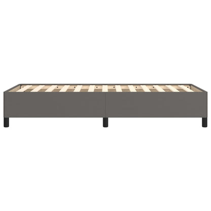 Estrutura de Cama Salu em Couro Artificial Cinza - 90x200cm - Design Moderno