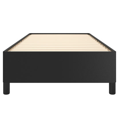 Estrutura de Cama Salu em Couro Artificial Preto - 100x200 cm - Design Moderno