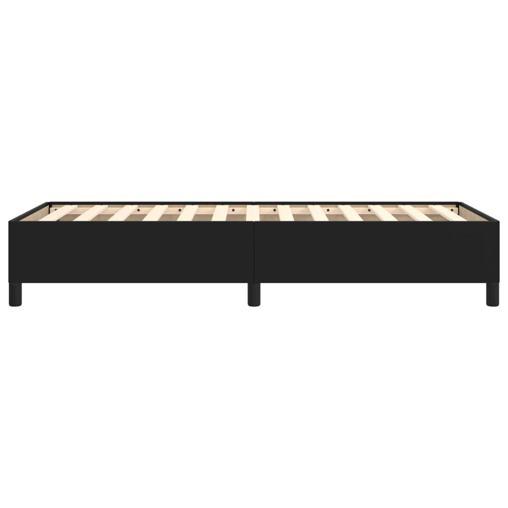 Estrutura de Cama Salu em Couro Artificial Preto - 100x200 cm - Design Moderno