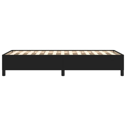 Estrutura de Cama Salu em Couro Artificial Preto - 100x200 cm - Design Moderno