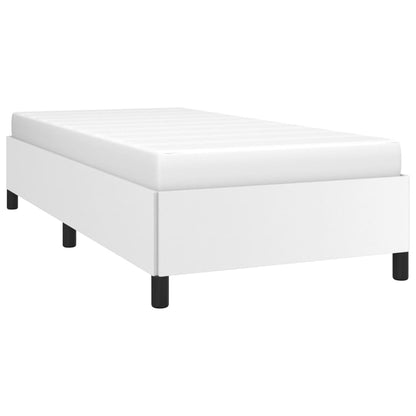 Estrutura de cama 100x200 cm couro artificial branco