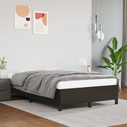 Estrutura de cama 120x200 cm couro artificial preto