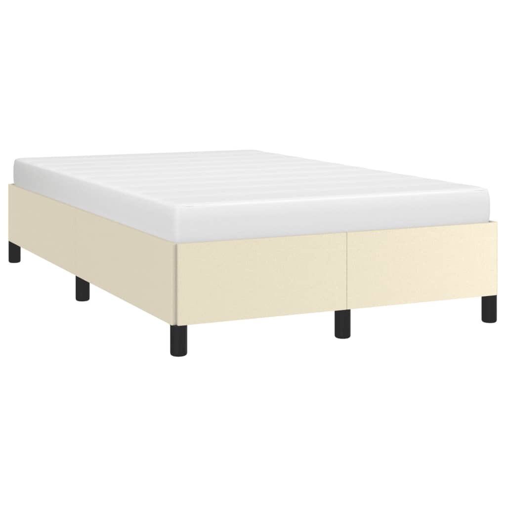 Estrutura de cama 120x200 cm couro artificial cor creme