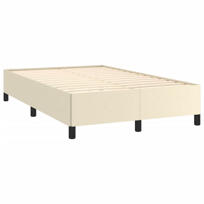 Estrutura de cama 120x200 cm couro artificial cor creme