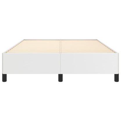 Estrutura de Cama Salu em Couro Artificial Branco - 140x190 cm - Design Moderno