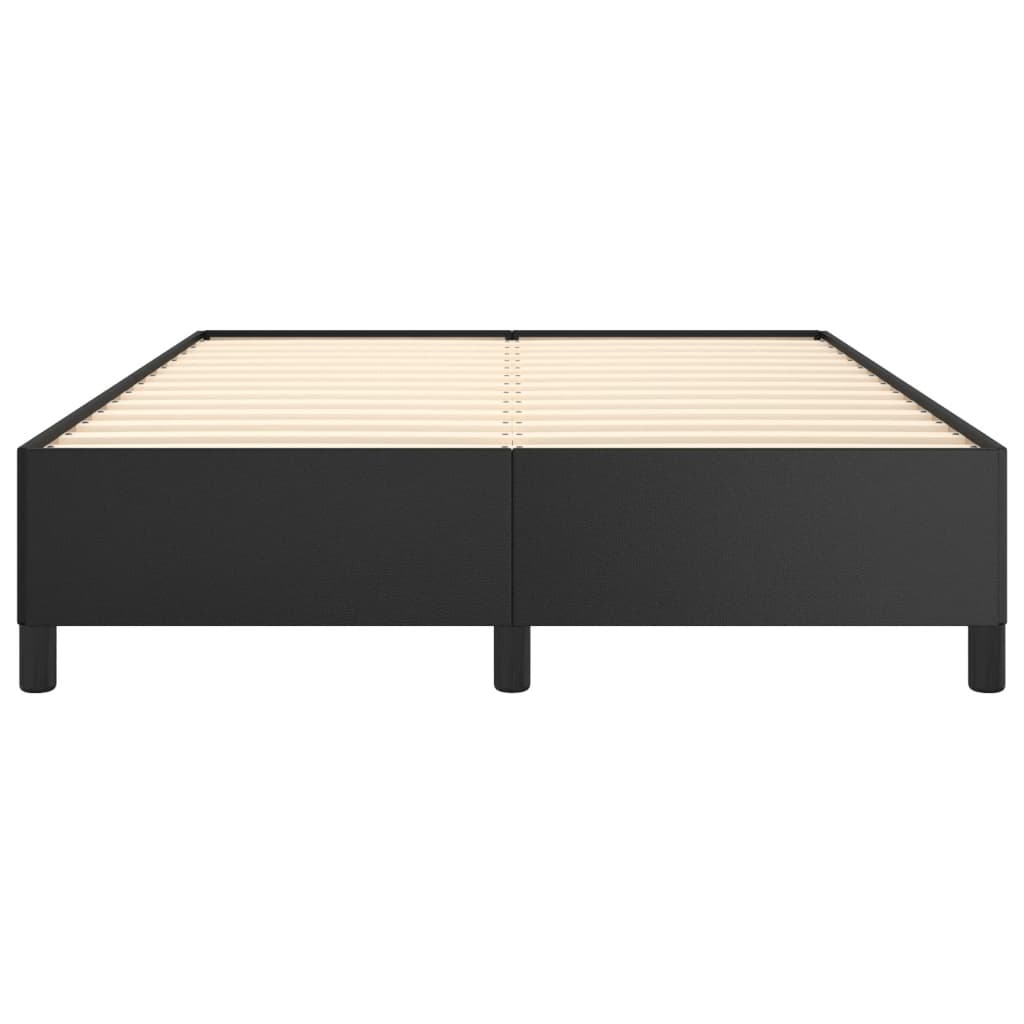 Estrutura de Cama Salu em Couro Artificial Preto - 140x200 cm - Design Moderno