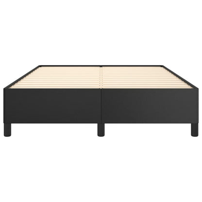 Estrutura de Cama Salu em Couro Artificial Preto - 140x200 cm - Design Moderno