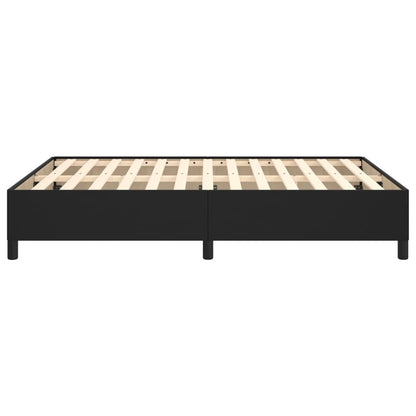 Estrutura de Cama Salu em Couro Artificial Preto - 140x200 cm - Design Moderno