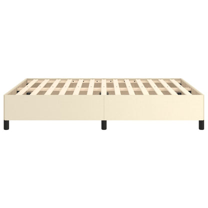 Estrutura de cama 140x200 cm couro artificial cor creme