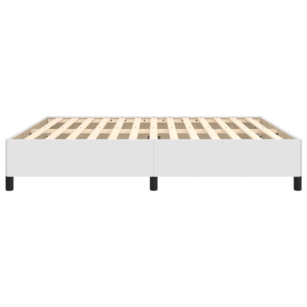 Estrutura de Cama Salu em Couro Artificial Branco - 180x200 cm - Design Moderno