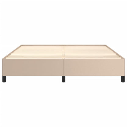 Estrutura de cama 180x200 cm couro artificial cappuccino