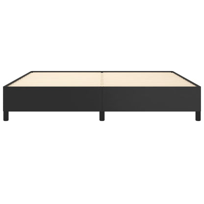 Estrutura de Cama Salu em Couro Artificial Preto - 200x200 cm - Design Moderno