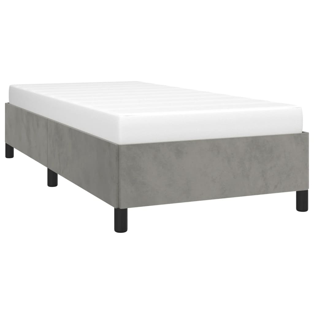 Estrutura de cama 80x200 cm veludo cinzento-claro