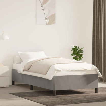 Estrutura de cama 80x200 cm veludo cinzento-claro