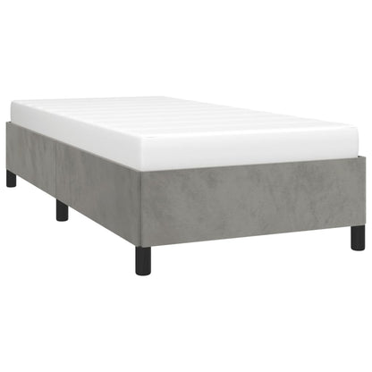 Estrutura de cama 90x190 cm veludo cinzento-claro