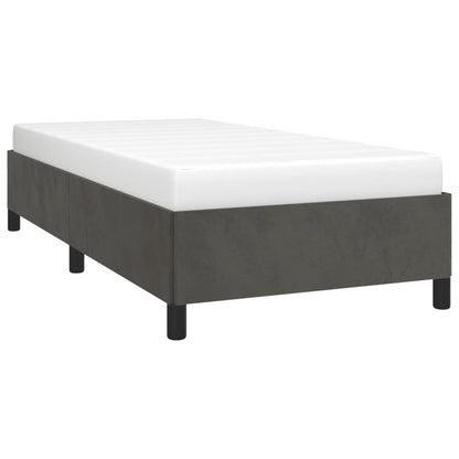 Estrutura de cama 90x190 cm veludo cinzento-escuro