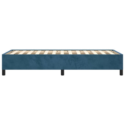 Estrutura de cama 90x190 cm veludo azul-escuro