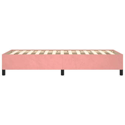 Estrutura de cama 90x190 cm veludo rosa