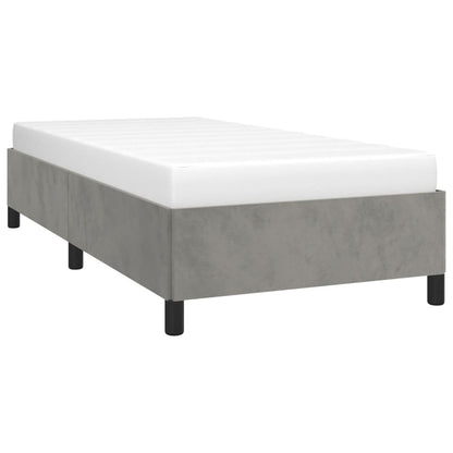 Estrutura de cama 90x200 cm veludo cinzento-claro