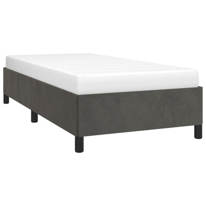 Estrutura de cama 90x200 cm veludo cinzento-escuro