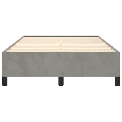 Estrutura de cama 120x200 cm veludo cinzento-claro