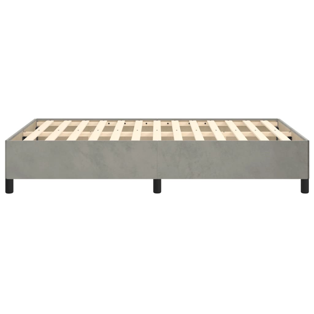 Estrutura de cama 120x200 cm veludo cinzento-claro