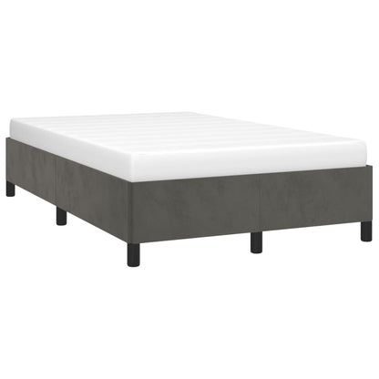 Estrutura de cama 120x200 cm veludo cinzento-escuro