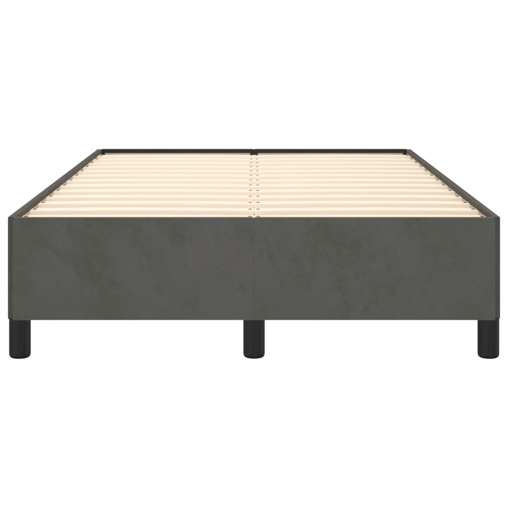 Estrutura de cama 120x200 cm veludo cinzento-escuro