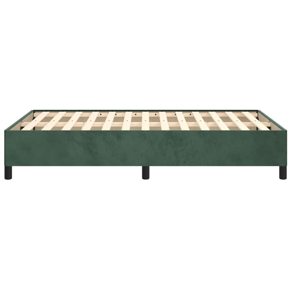 Estrutura de cama 120x200 cm veludo verde-escuro