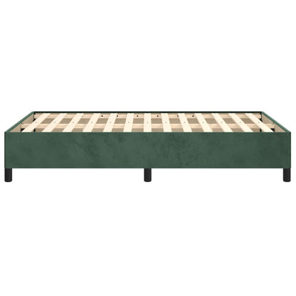 Estrutura de cama 120x200 cm veludo verde-escuro