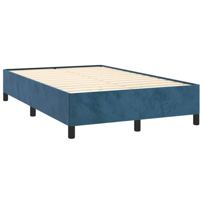 Estrutura de cama 120x200 cm veludo azul-escuro