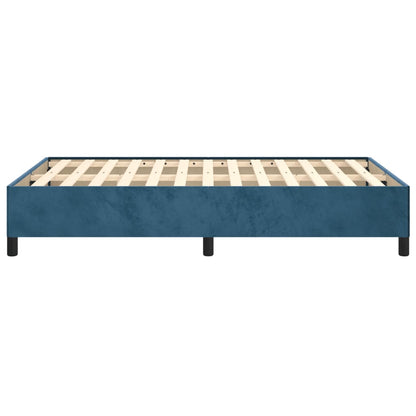 Estrutura de cama 120x200 cm veludo azul-escuro