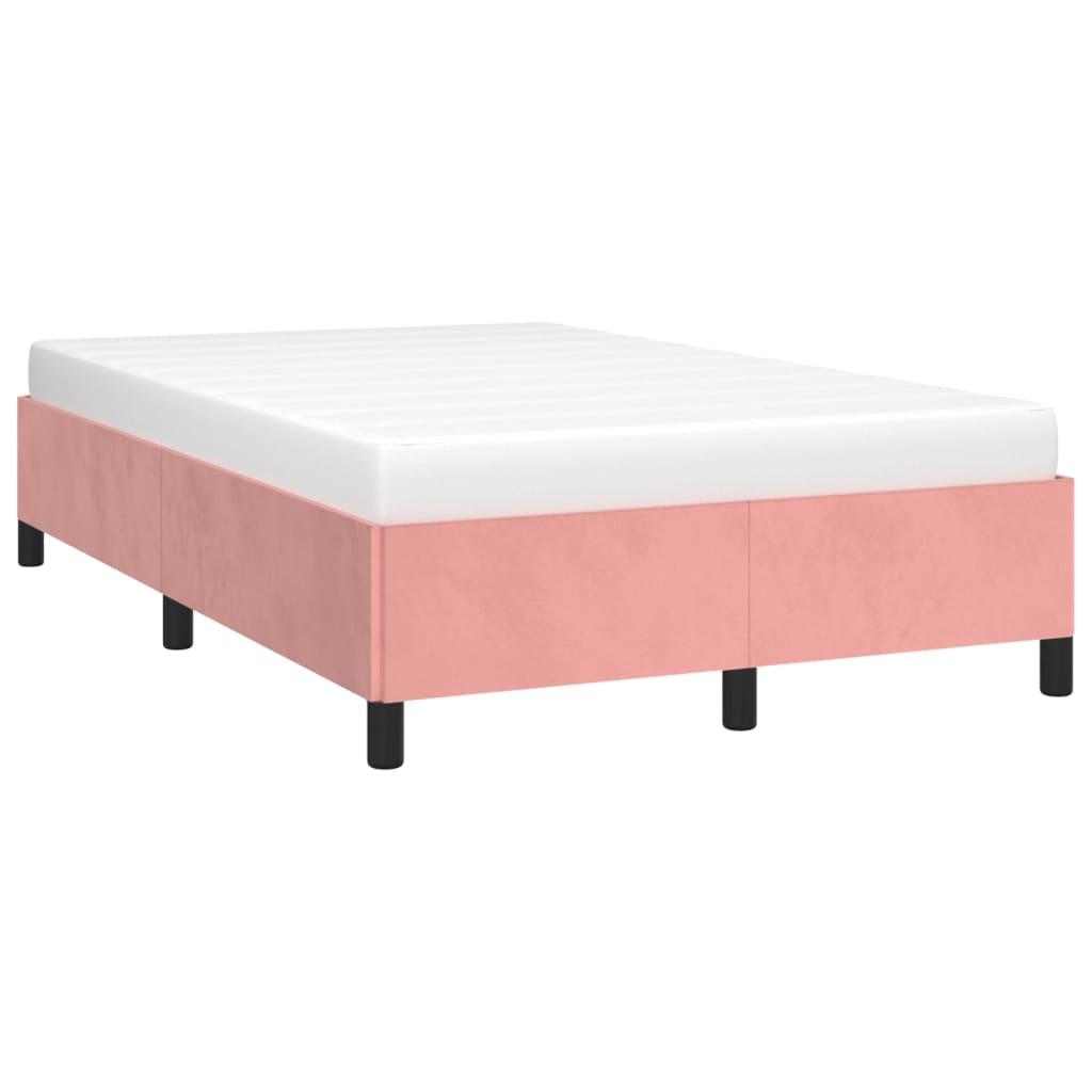 Estrutura de cama 120x200 cm veludo rosa