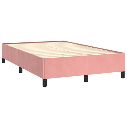 Estrutura de cama 120x200 cm veludo rosa