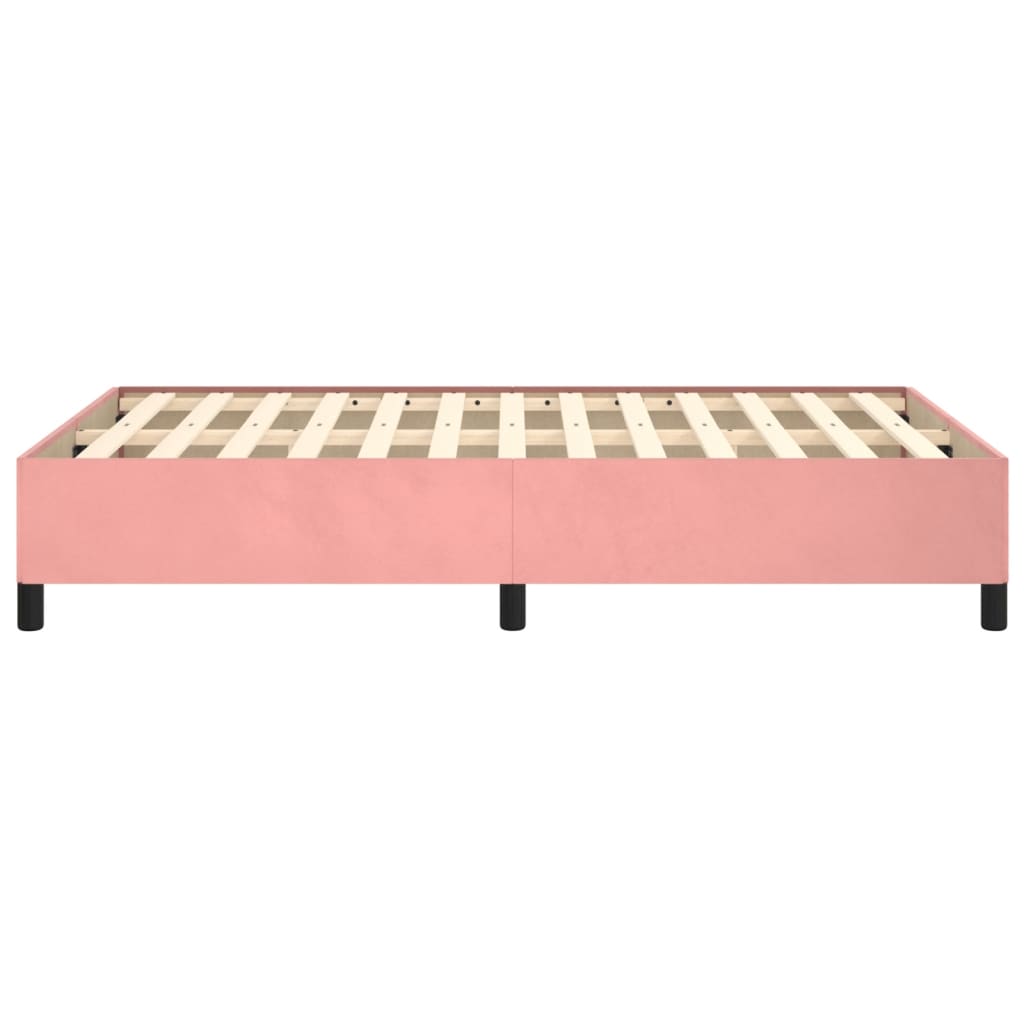 Estrutura de cama 120x200 cm veludo rosa