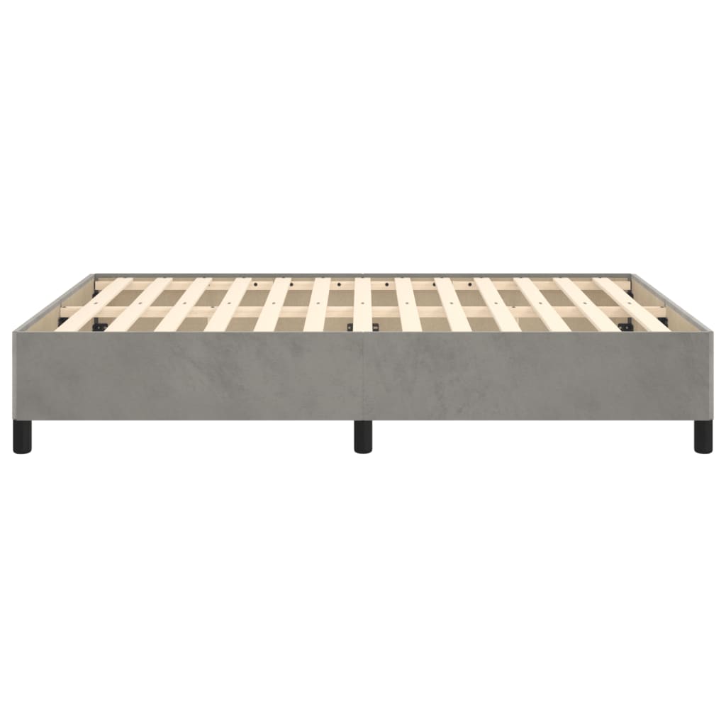 Estrutura de cama 140x190 cm veludo cinzento-claro