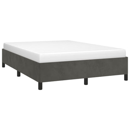 Estrutura de cama 140x190 cm veludo cinzento-escuro