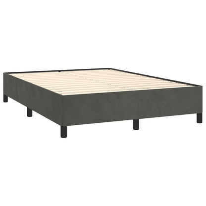 Estrutura de cama 140x190 cm veludo cinzento-escuro