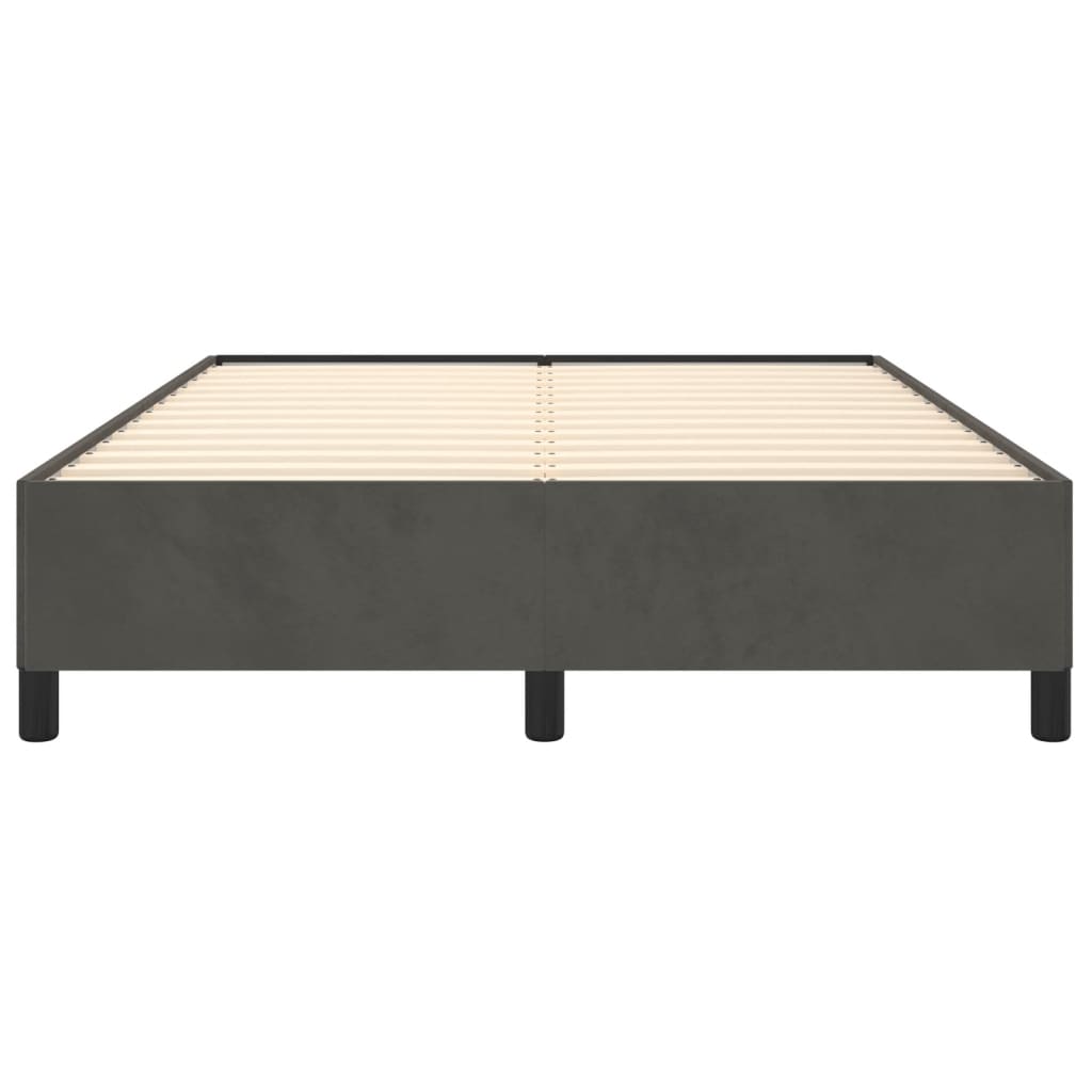 Estrutura de cama 140x190 cm veludo cinzento-escuro