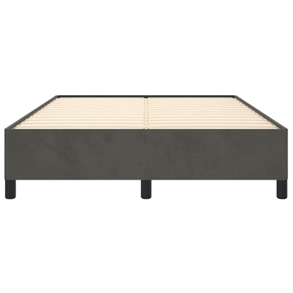 Estrutura de cama 140x190 cm veludo cinzento-escuro