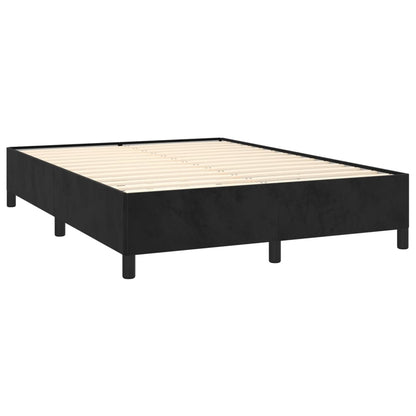 Estrutura de cama 140x190 cm veludo preto