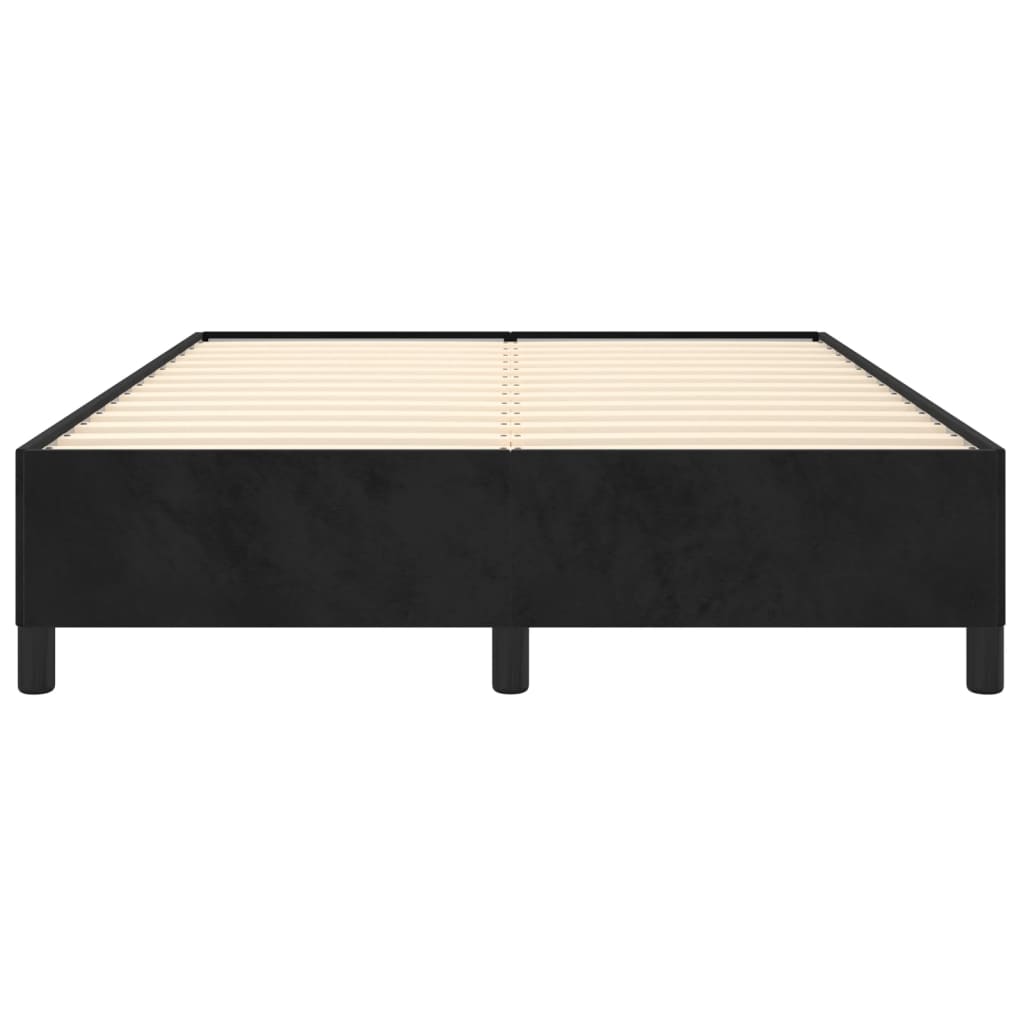 Estrutura de cama 140x190 cm veludo preto