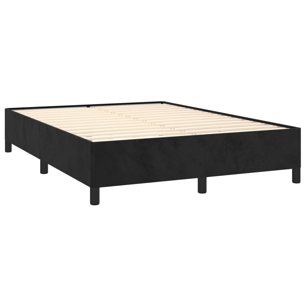 Estrutura de cama 140x200 cm veludo preto