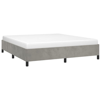 Estrutura de cama 160x200 cm veludo cinzento-claro