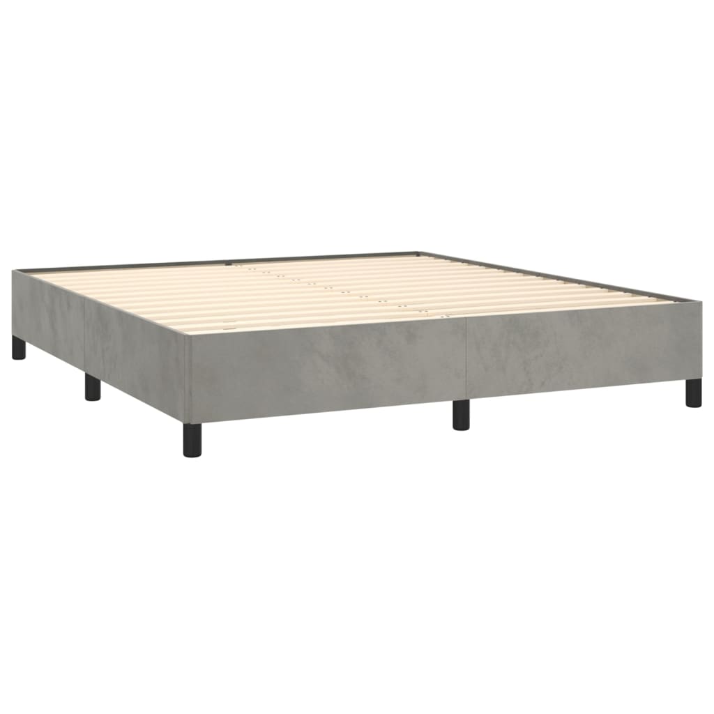 Estrutura de cama 180x200 cm veludo cinzento-claro