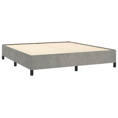 Estrutura de cama 180x200 cm veludo cinzento-claro