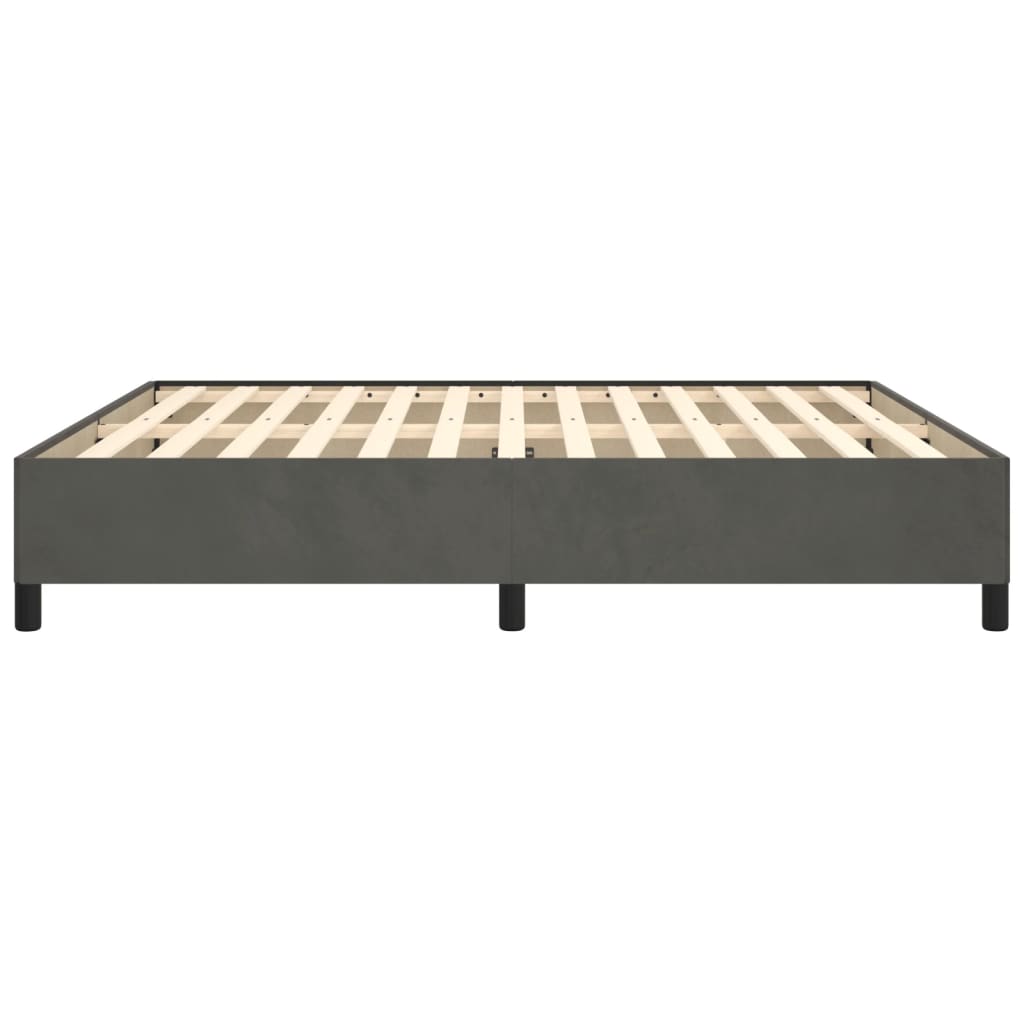 Estrutura de cama 180x200 cm veludo cinzento-escuro